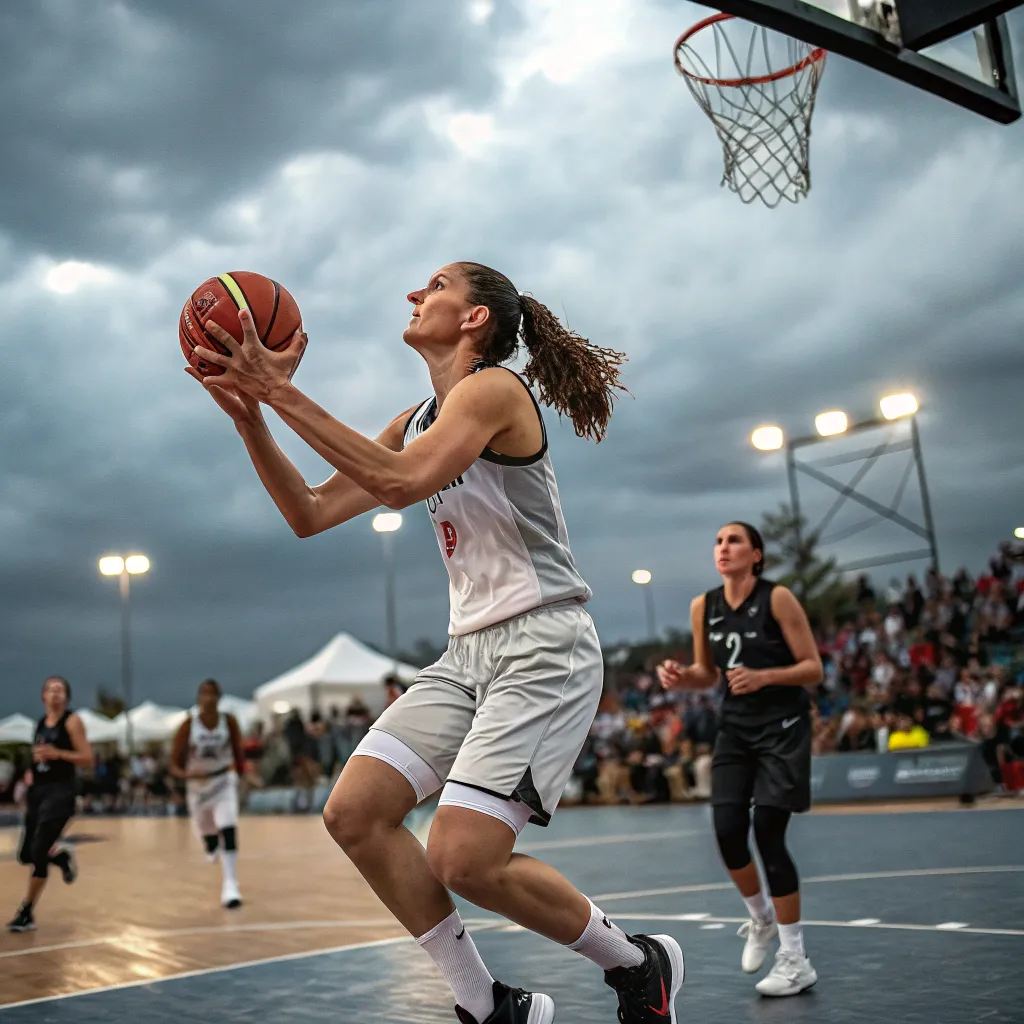 Lisa during a basketball competition